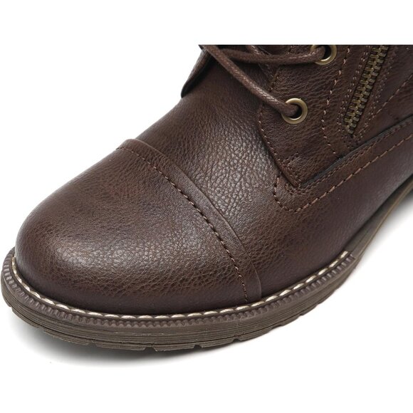 Decarsdz  Motorcycle Ankle Boots Women's Size (5.5 Narrow X11) Black Polyurethan - Picture 5 of 6